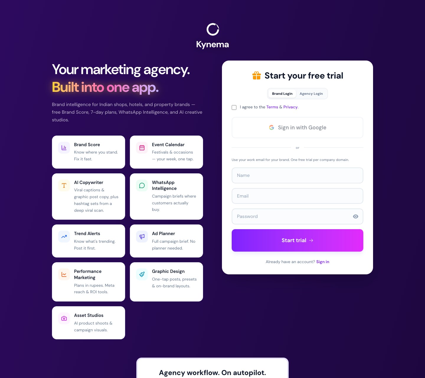 Kynema.AI app design